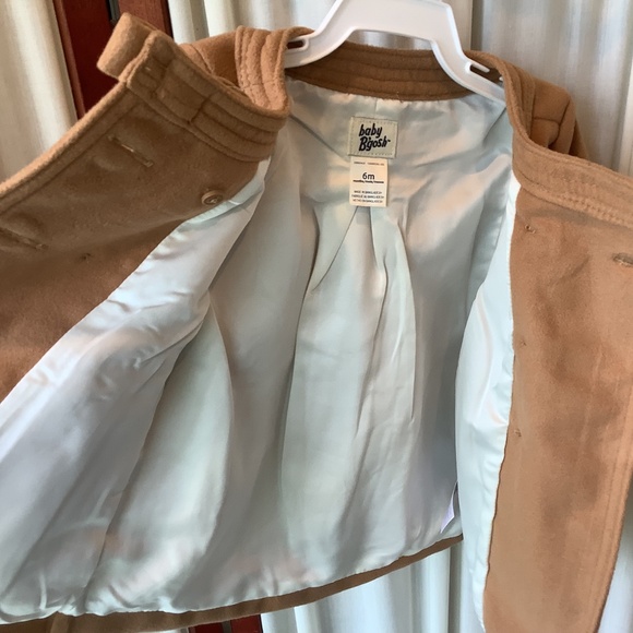NWT Oshkosh Baby B’gosh Baby Soft Felt Button-Front Tan Coat Size 6M - Picture 5 of 7
